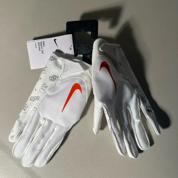 Nike Vapor Jet Football Gloves OSU Oklahoma State Cowboys Size 3XL